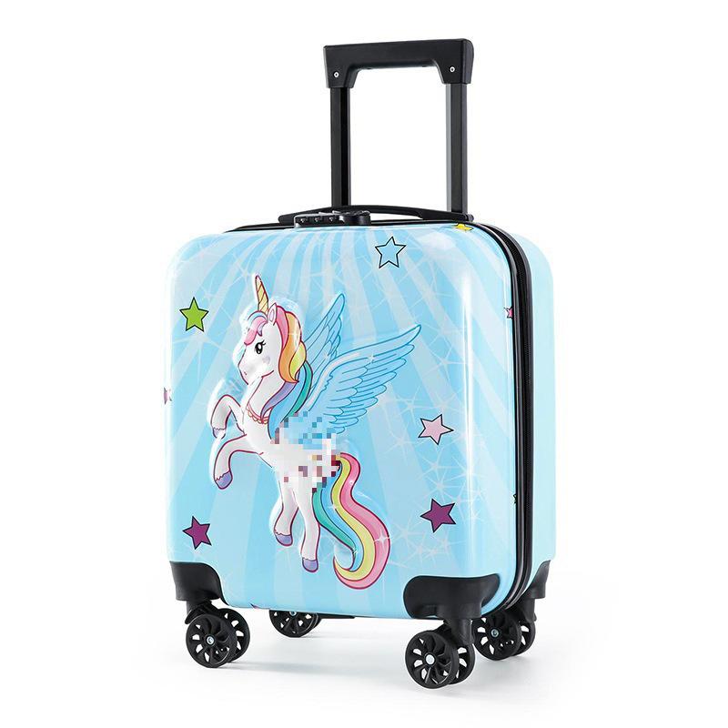 Children's Cartoon Trolley Suitcase with Universal Wheels - Ideal for Boys and Girls