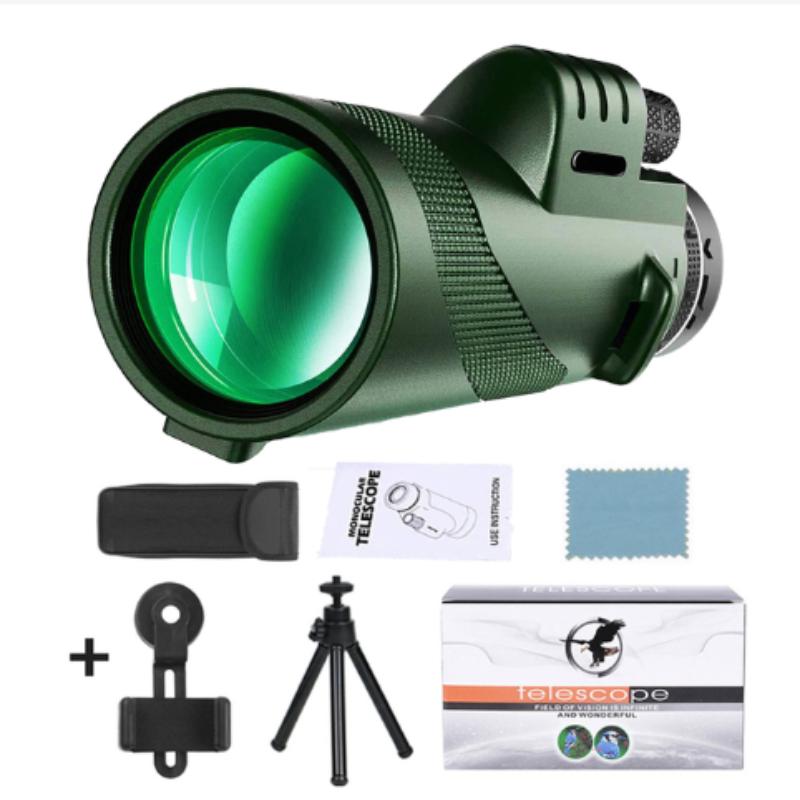 80x100 Monocular Telescope High Magnification High-definition Lw-light Night Vision Outdoor Telescope