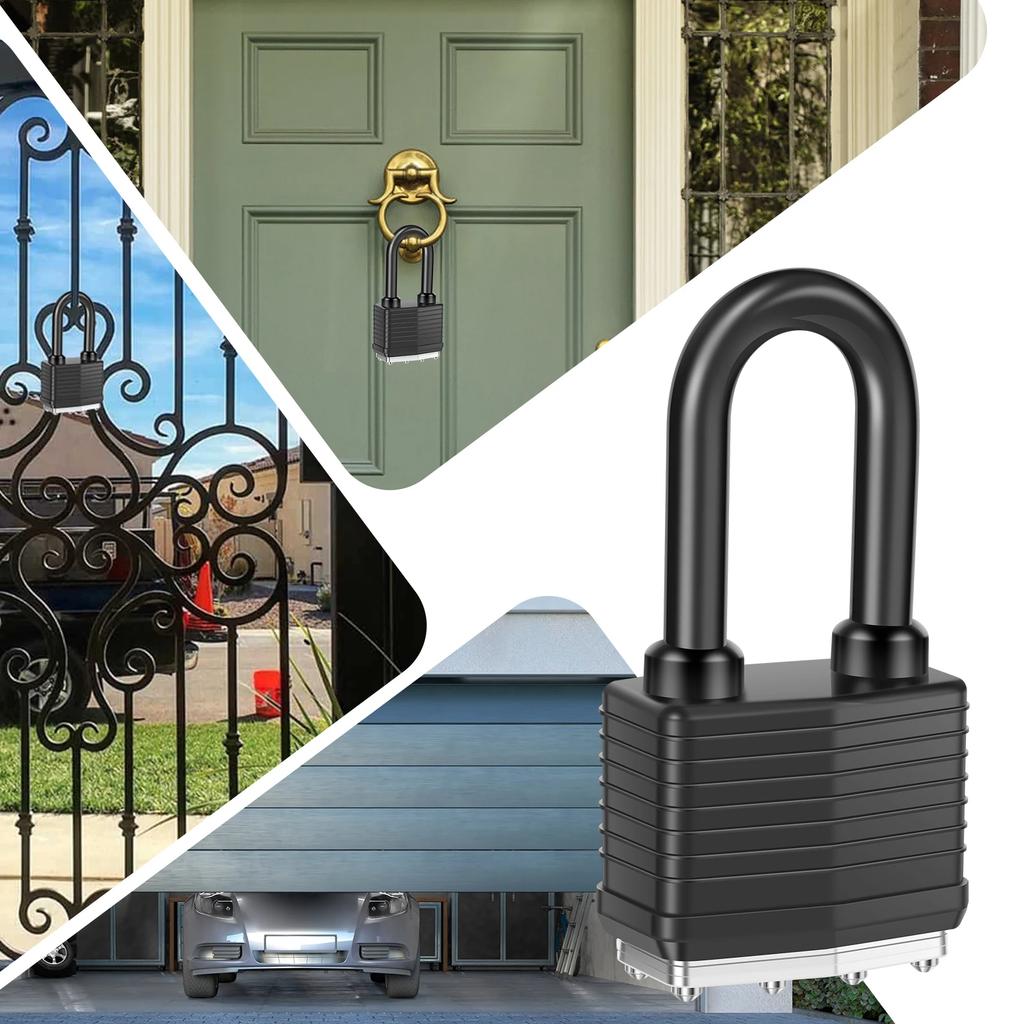 New Padlock with 2 Keys Waterproof Laminated Steel Hardened Steel Lock Key Pad Lock 40mm Safety Padlock for School, Gym Locker