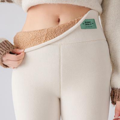 Women's Fleece Lined Leggings Thermal Winter Warm Thick Tights High Waisted Warm Skinny Pants For Cold Weather