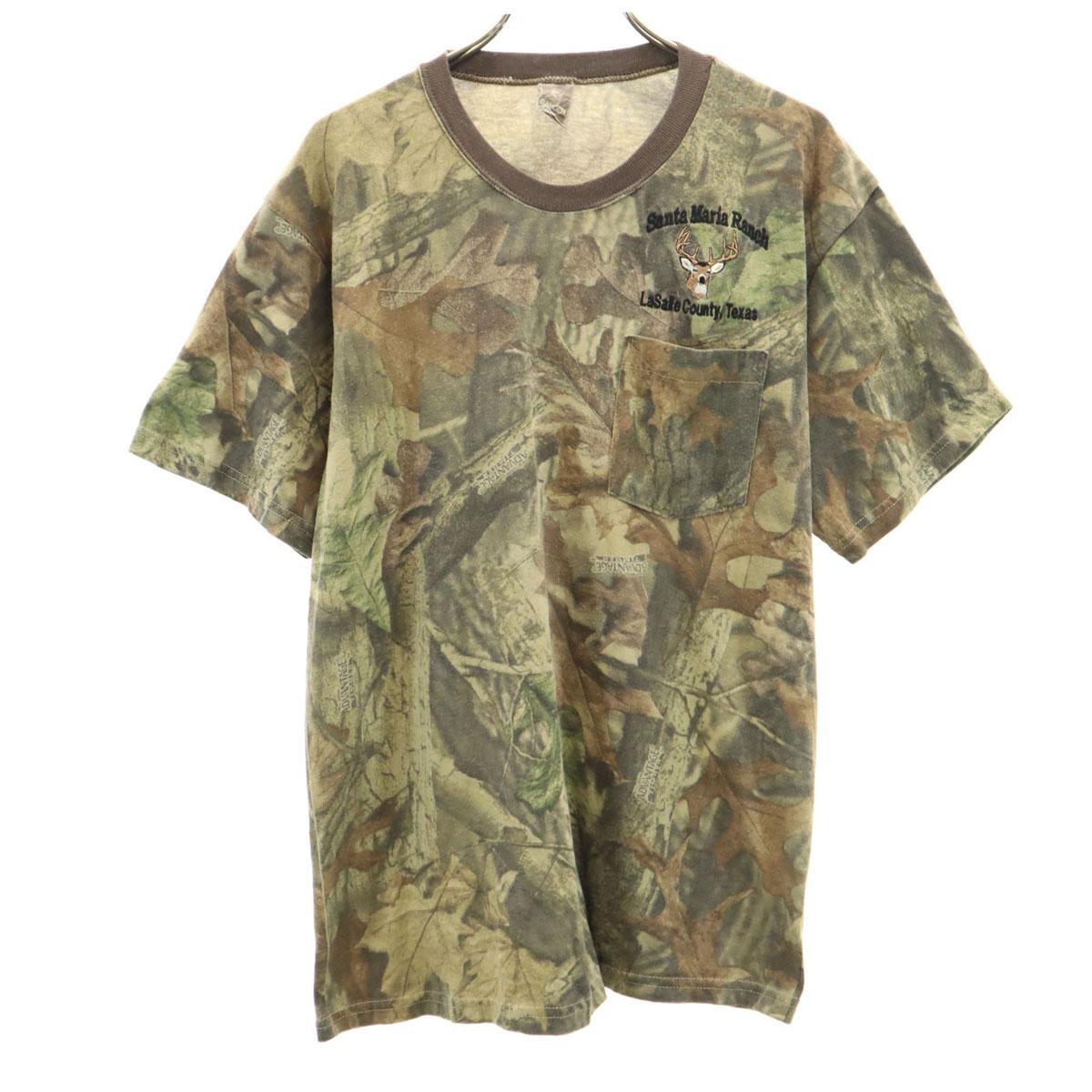 

RANGER Made in USA Old Realtree Pattern Short sleeve T-shirt M Brown Men s Used