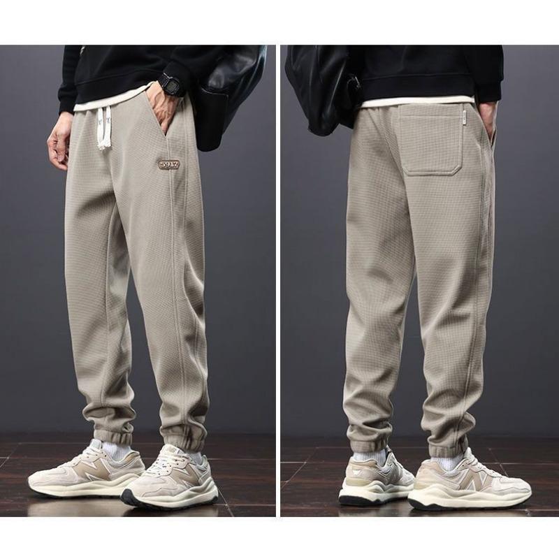 Spring Autumn Loose Footwear Sports Pants Trendy Versatile Pants Men's Winter Velvet Thickened Casual Pants