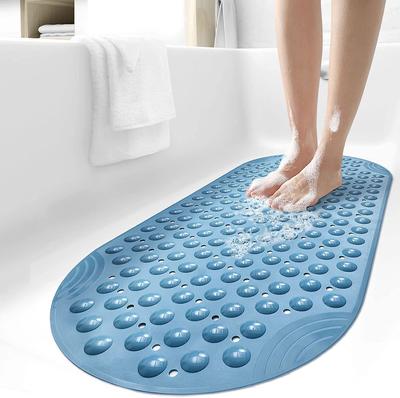 Bath Tub Shower Safety Mat Non-Slip Extra Large Bathtub Mat with Suction Cups Machine Washable Bathroom Mats with Drain Holes