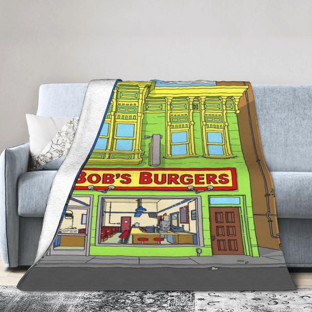 Bobs Funny B-Burgers Stuff Blankets Lightweight Thin Velvet Throw Blanket Comfortable Bedspreads