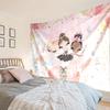 Ballerina In Pink Flowers Tapestry, Unique Design Tapestry, Wall Decor for Bedroom,Livingroom, Playroom,Heartwarming Fan Holiday Gifts