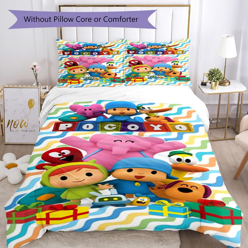Pocoyo Bed Linen Set Suitable for Living Room Soft Fabric Perfect Gift for Friends & Family