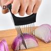 Zwiebelhalter zum Schneiden, Zitronenschneider, Lebensmittelschneider, Assistenzwerkzeug, multifunktionales Küchengerät für Obst, Gemüse und Fleisch