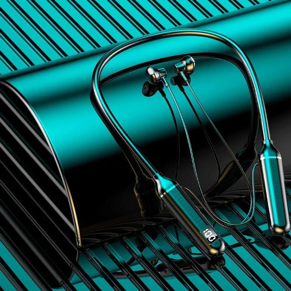 Plastic Sports Neckband Headphones LED Battery Display TWS Headset  Sports Activities