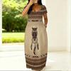 Crew Neck Short Sleeve Plus Size Gown Ladies Summer Soft Casual Outfit