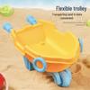 Complete Beach Toy Set: Includes Shovel, Wheelbarrow, Bucket, and Water Toys for Kids' Sand Play at the Seaside.