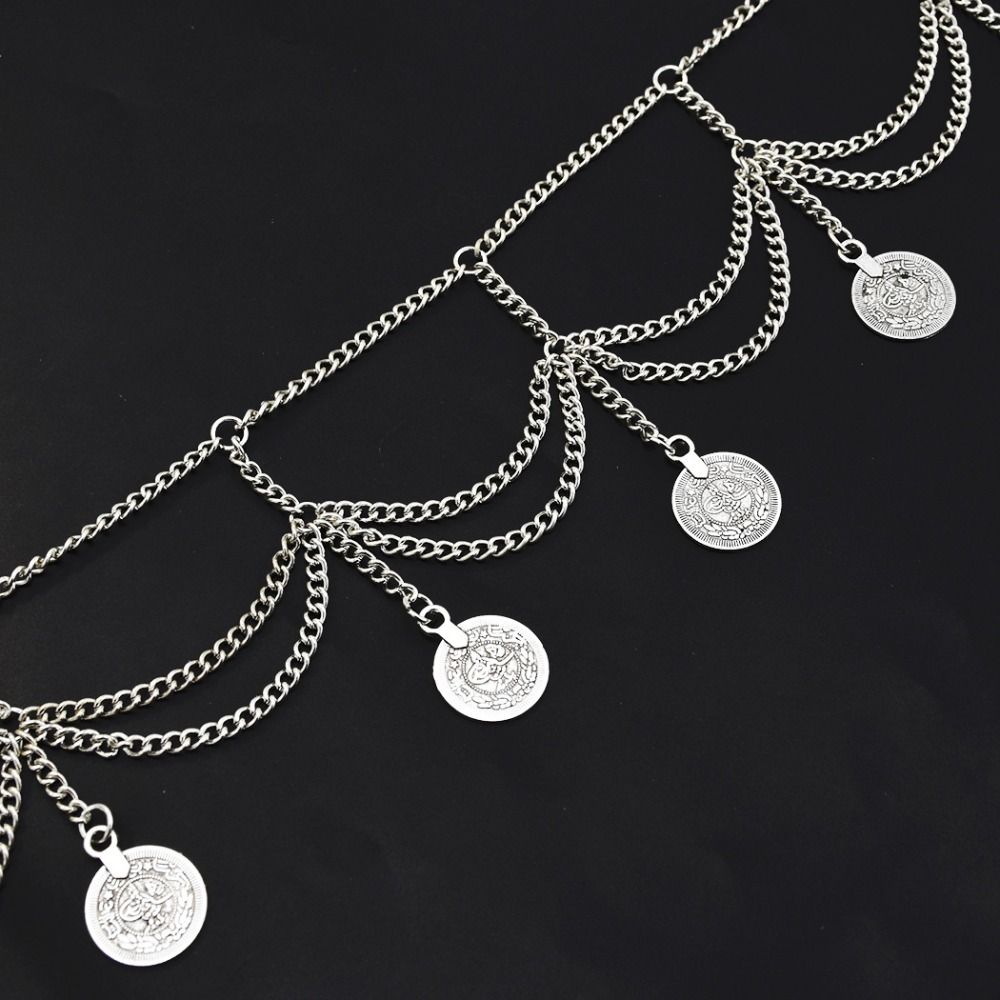 Coin Pendant Tassel Waist Chain Belt Belly Dance Body Chain Fashion Metal Body Chain Beach