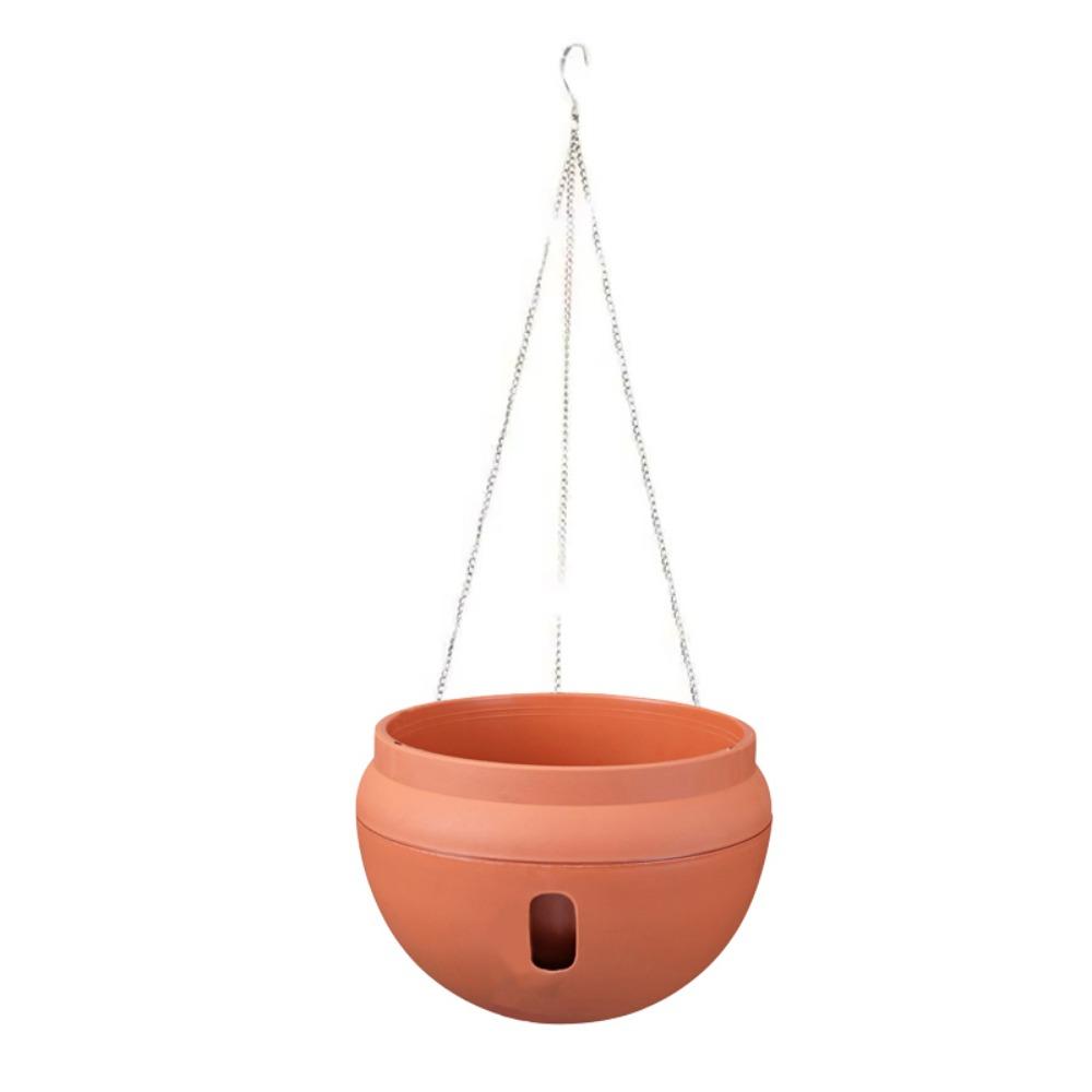 Plastic Bowl-Shaped Flower Pot Detachable Plant Hanging Basket Hanging Flower Pot Garden Diameter 7.09 in