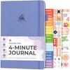 Clever Fox Four-Minute Journal – Daily Positivity Journal with Prompts – Motivational Affirmation, Mental Health & Habit Tracker (Lavender)
