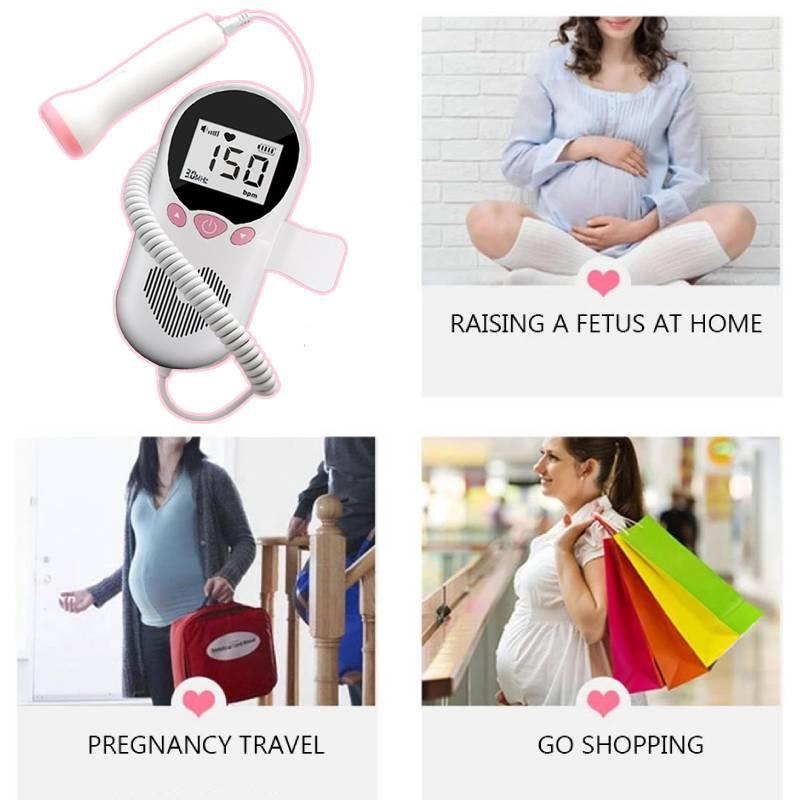 Heart Meter Fetal For Pregnant Women Baby Heart Rate Digitalcurve Probe Monitor