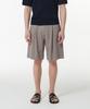 Ponte One-Pleat Wide Cozy Half Slacks [Grayish Beige]