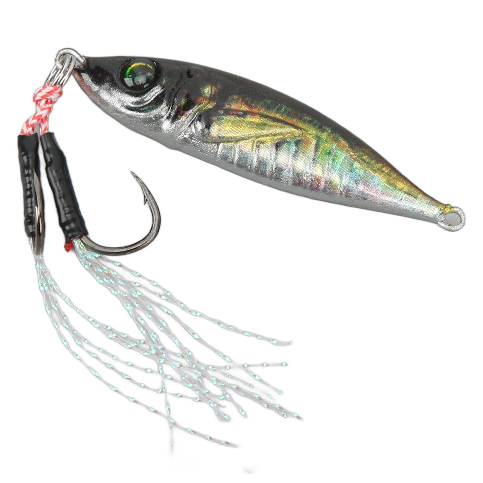 21g 3D Printing Simulation Iron Plate Lure Artificial Fishing Bait with Hook for Tuna Marlin Wajo Sailfish Tuna 1#