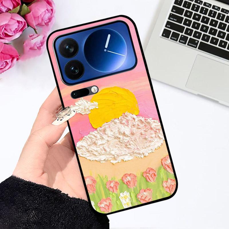 Silikonhülle für Xiaomi 17Pro/17 Pro Max Stoßfeste Handy-Rückseite Niedliche Bemalte Fundas für Xiaomi17 Pro Max Weiche TPU-Schale