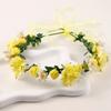Coroa de Flores de Fada Para Mulheres Faixa de Cabelo de Flor Artificial Guirlanda Faixa de Cabeça Floral Meninas Acessórios de Cabelo para Fotografia ao Ar Livre na Praia