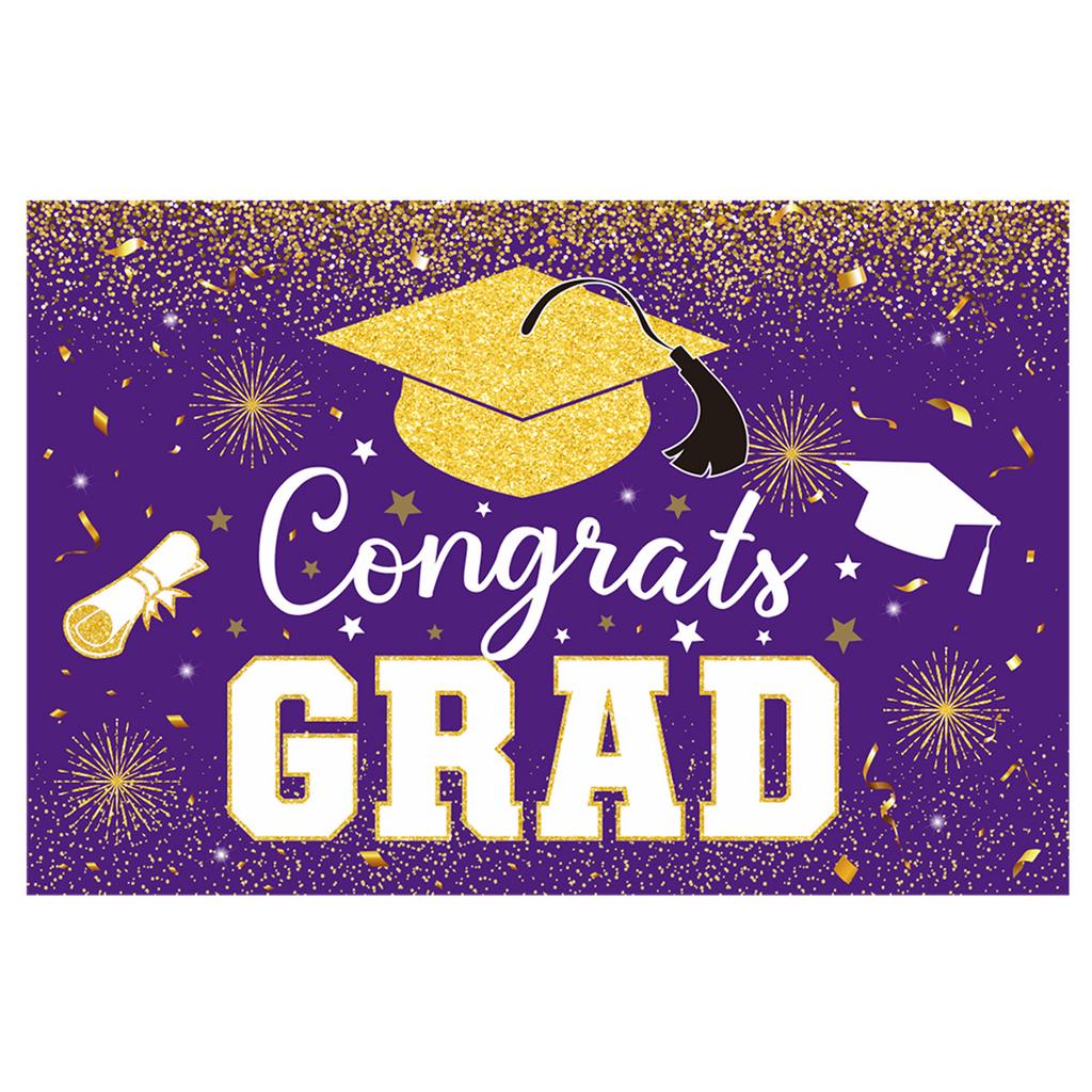 School Graduation Ceremony Party Decoration Background Cloth Banner Graduation Season Poster Hanging Cloth