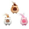 Adorable Capybara Plush Keychain with Squeaky Sound for Bags and Keys Squeaky Animal Keyring Ornament Phone Decoration