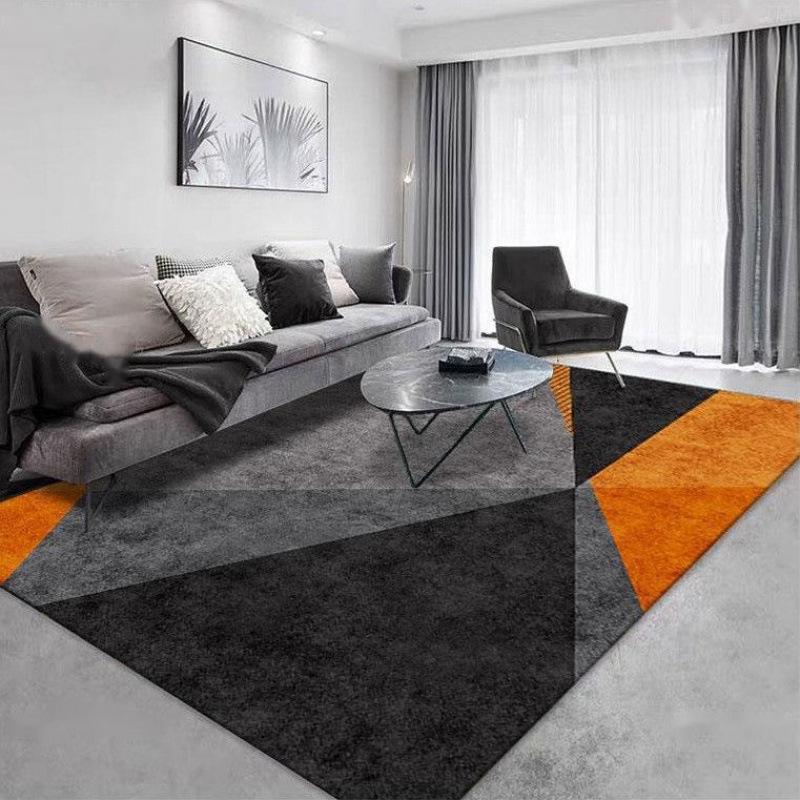 Light Luxury Crystal Pile Carpet Geometric Rugs Living Room Sofa Rugs Coffee Table Bedroom Full Bedside Floor Mats Home