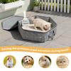 Cat Carrier Box With Scoop Portable Water-Resistant Leak-Proof Cat Litter Pan Pet Case For Indoor Outdoor Travel Hotel Home