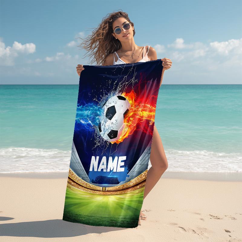 Personalized Monster Truck Adventure Beach Towel Microfiber Beach Towel Thin Absorbent for Beach Swimming Yoga Bath Sports. 091083
