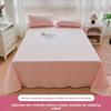 Thick Brushed Striped Bed Sheet Minimalist Solid Student Dormitory Single/Double 3Pcs Set