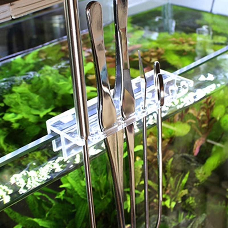 Multifunctional Water Plant Storage Rack Clear For Tweezer Aquatic Maintenance Tool Organization
