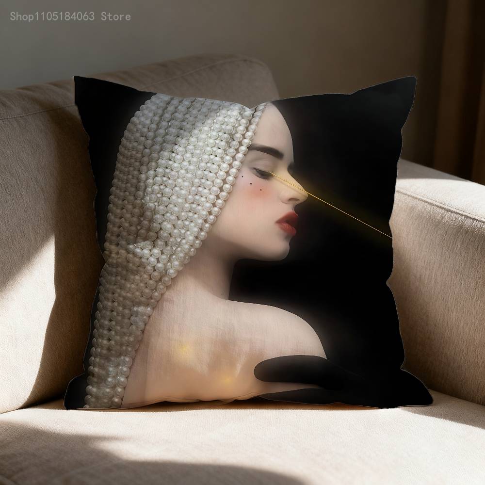 R-Rosalia Lux Throw Pillow Case For 50X50Cm 40X40Cm 55X55Cm 45X45Cm 30X30Cm Square Bedroom Pillowcase Cover