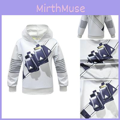 Dj Marshmallow Cosplay Costume For Kids Soft And Comfortable Hoodie Pants Mask Set