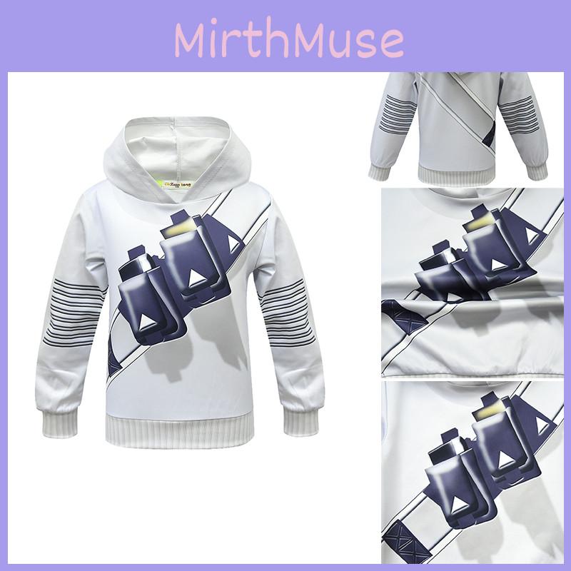 Dj Marshmallow Cosplay Costume For Kids Soft And Comfortable Hoodie Pants Mask Set