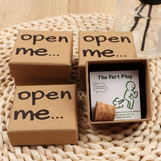 Zabawne Pudełko Prezentowe z Zatyczką na Bąki z Kartką Żarty na Prima Aprilis w Kartonowym Pudełku Zestaw Nowości Gag z Postaciami z Kreskówek i Zabawnymi Zwrotami dla Dorosłych