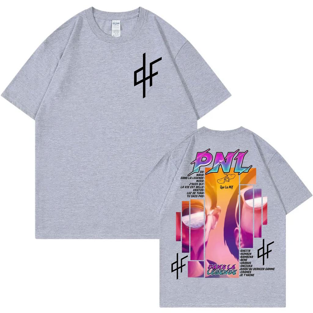 Rap Group PNL Dans La Legende Merch Tshirts Unisex Unisex Clothing Fashion Hip Hop T Shirts High Quality Cotton Oversized Tshirt