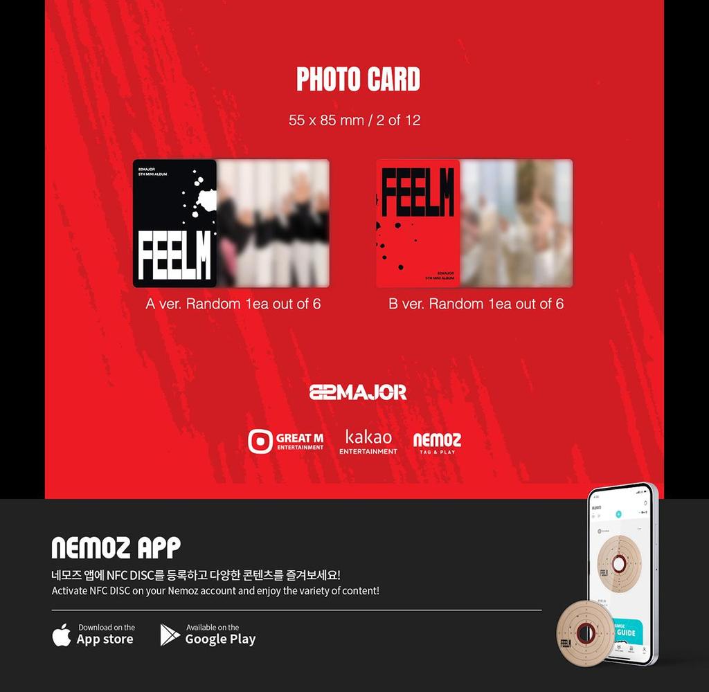 82MAJOR [FEELM] 5th Mini Album (PHOTOBOOK / POCA / KEYRING ver.)