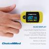ChoiceMMed C20 Pulsoximeter - Vingerpulsoximeter Bloedzuurstofverzadigingsmeter - Groot OLED-scherm SPO2-meter met Lanyard en Draagzak