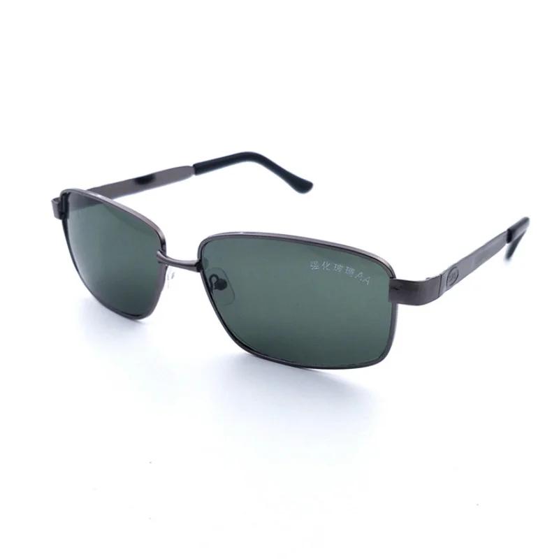 Men's Glass Lens Sunglasses Metal Frame Street Trend Personalized Sunglasses Transparent Lenses