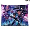 Sword Art Online Wall Tapestry Aesthetic Wall Hanging Printed Fabric Blanket Decorative Tapestries for Bedroom Living Room Home Decor