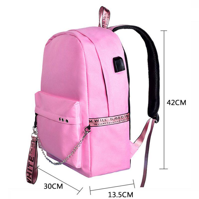 Bangtan Kpop Bts Boy USB Rucksack Lässige Schultasche Laptoptasche Reiserucksack