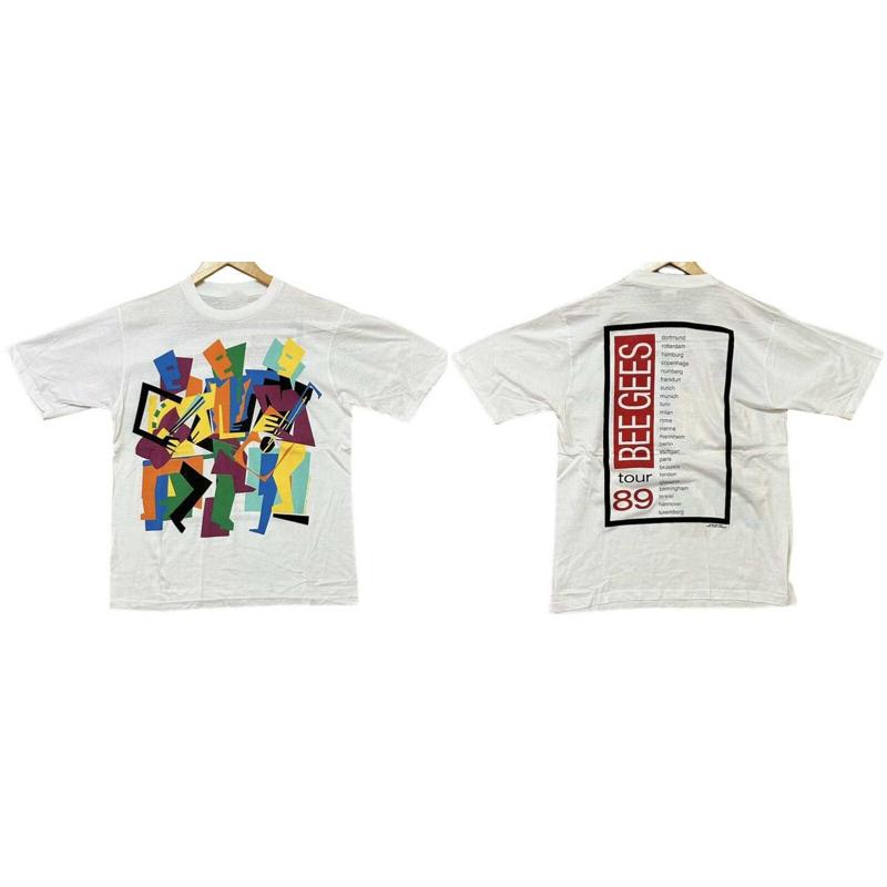 Sides Bee Gees World Tour T Shirt White S Xl P