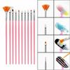15pcs Dotting & Line Drawing Nail Art Brush Set Gel Polish Dot Pen Detailing Striper Brushes Manicure Decorating Kit Tools