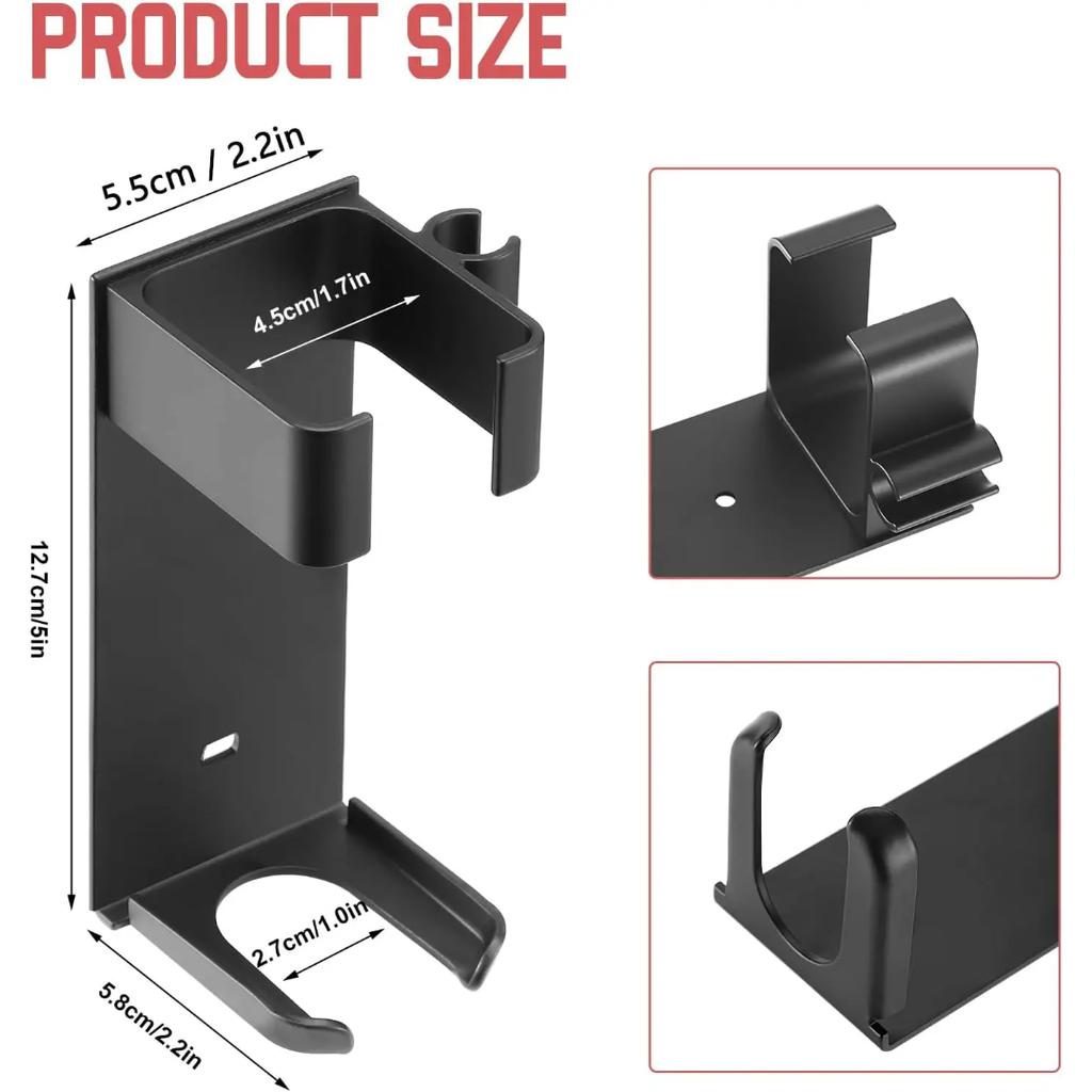 Wall-Mount Holder for Dyson Airwrap Styler Hair Curling Suitable Various Curly Hair Sticks Iron Aluminum Organizor Storage Rack