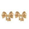 Retro Bow Stud Earrings Design Sense Personality Versatile Smooth Surface High Sense Earrings New Earrings
