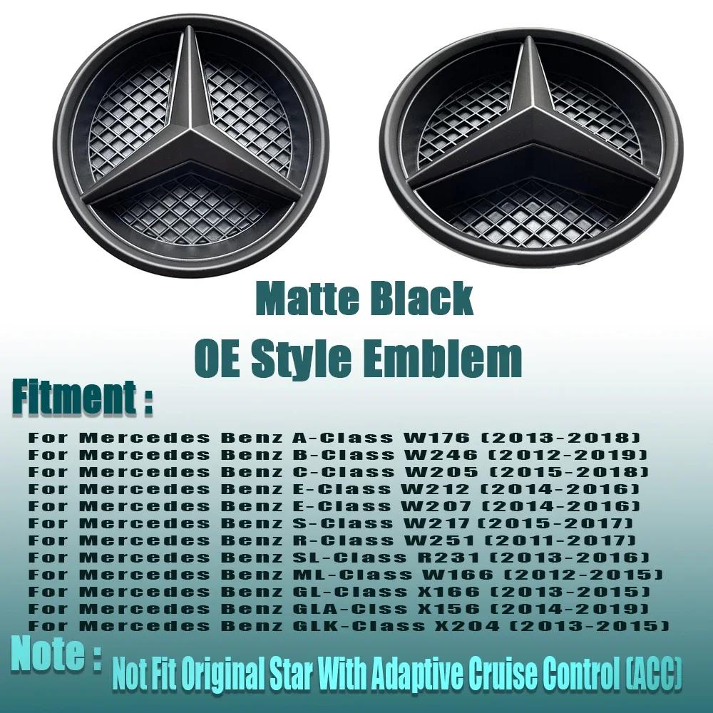 

Car Sticker For Mercedes Benz Silver Border 3D Mirror Emblem For Mercedes Benz A W176 B W246 C W205 Class Matte Black OE Style F