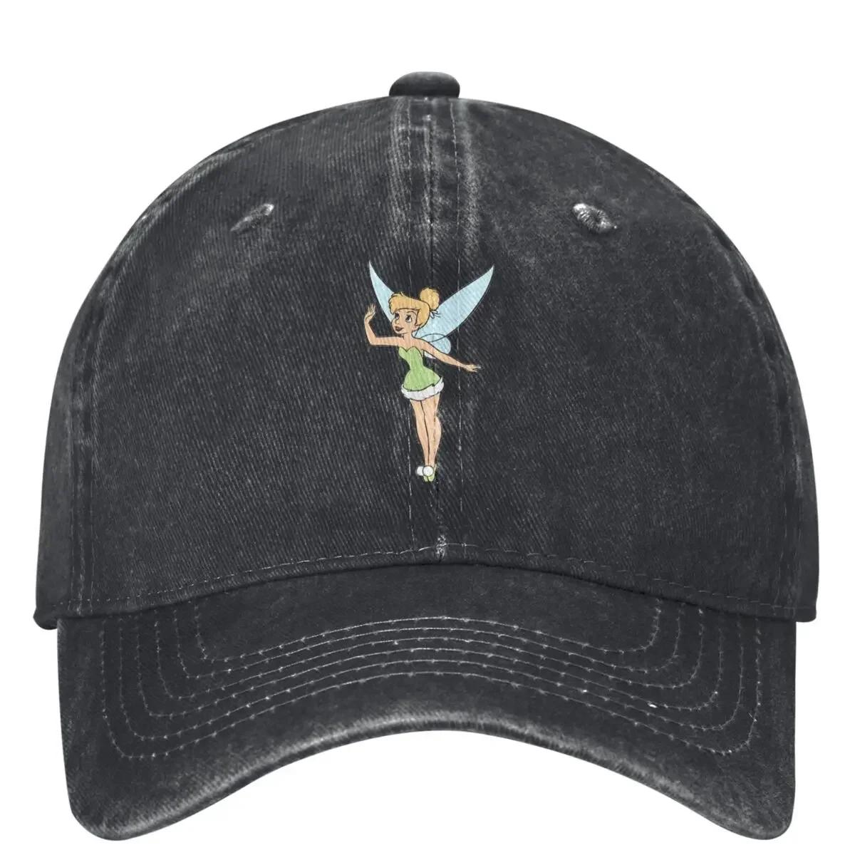 

Tinker Bell Logo Denim Baseball Cap Outdoor Gym Hip Hop Hats Spring Women Men Stylish Designer Baseball Caps One Size