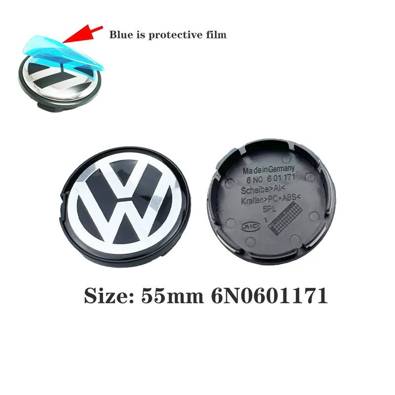 Emblems ABS 4pcs 55mm 56mm 65mm 70mm 76mm Car Wheel Center Caps Hubcap Cover For VW Volkswagen Jetta MK5 Golf Passat Styling 3B7 zf6