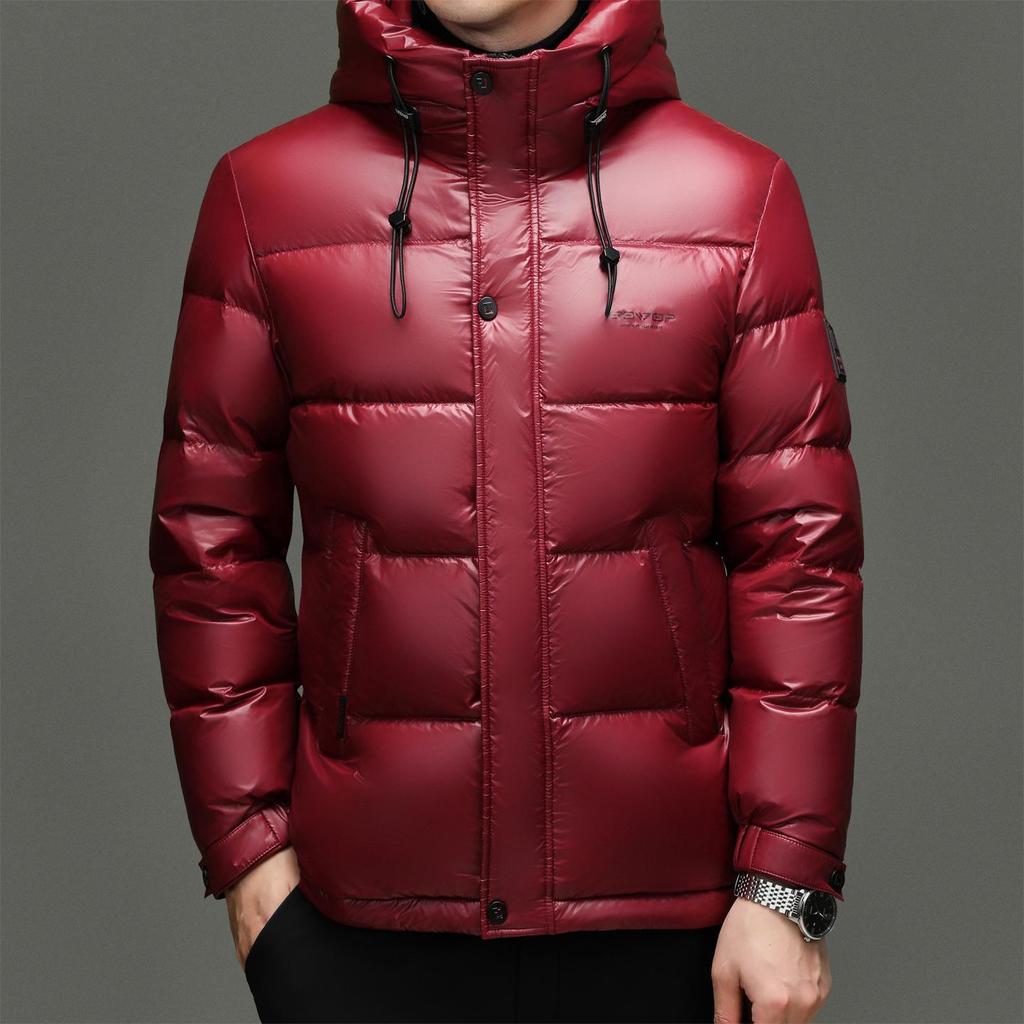 Men's Winter Fashion Hooded Down Jacket - Warm White Duck Down Coat for All Ages