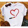 European and American Nail Polish Simple Women's Casual Cute Large Size Short-sleeved T-shirt Women Clothes Tops
