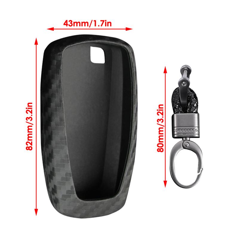 Carbon Car Key Fob Case Cover For Ford Focus MK4/Explorer/Mondeo/Fusion/Mustang/Edge/Eco-Sports/F-150/F-250/Expedition