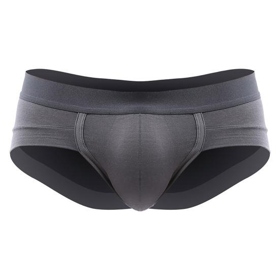 Men Boxer Underwear Low-rise Solid Color U-Convex Panties Soft Breathable Comfortable Slim Fit Elastic Underwear Daily Wear